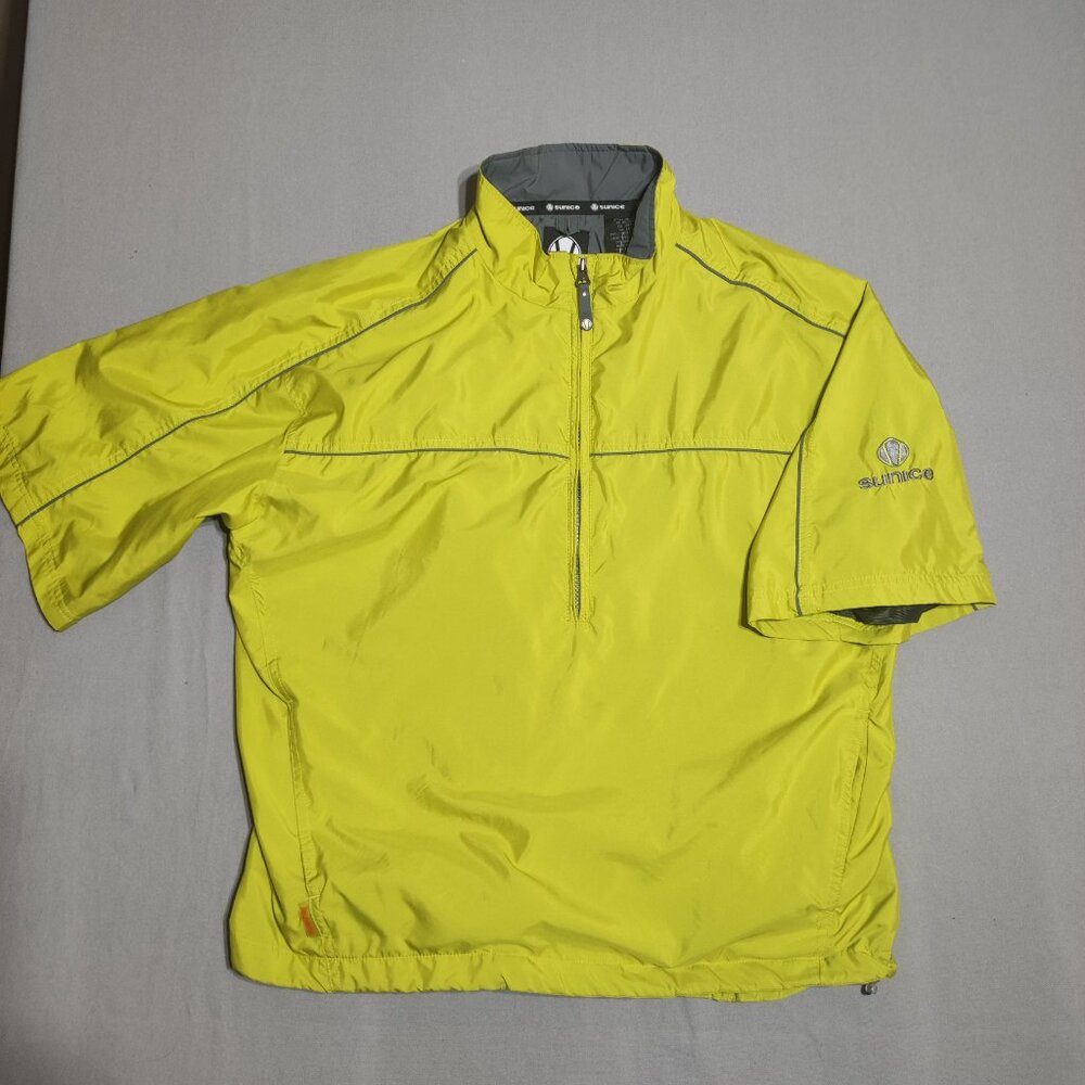 Sunice Weather performance jacket men's size M lime green colour short sleeve